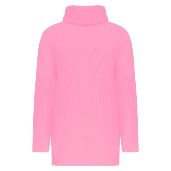 BASIC KNITTED COL SWEATER PINK