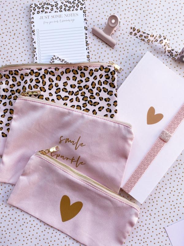 ETUI | POUCH | MAKE UP BAG IN PINK LEOPARD