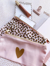 ETUI | POUCH | MAKE UP BAG IN PINK LEOPARD