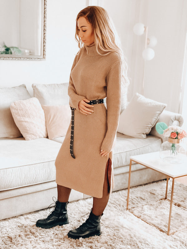 MELODY SWEATER DRESS TAUPE
